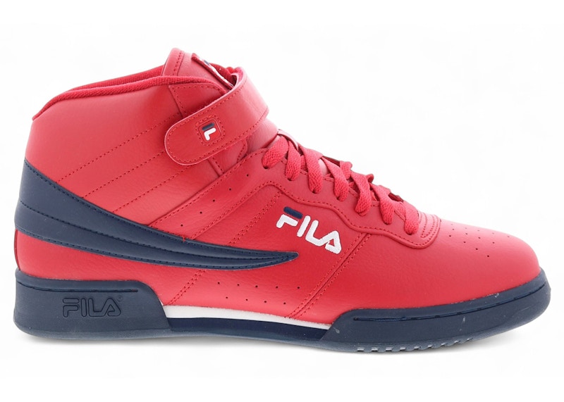 Pre-owned Fila Men's F13v Red Sneakers In Varsity Red/navy Blue/white