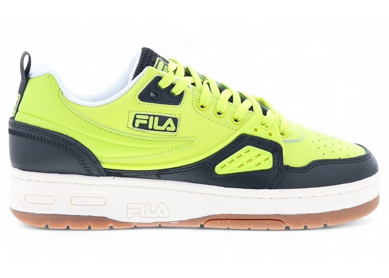 Pre-owned Fila Men's Ace Gum Sneakers In Lime/black/white In Multi