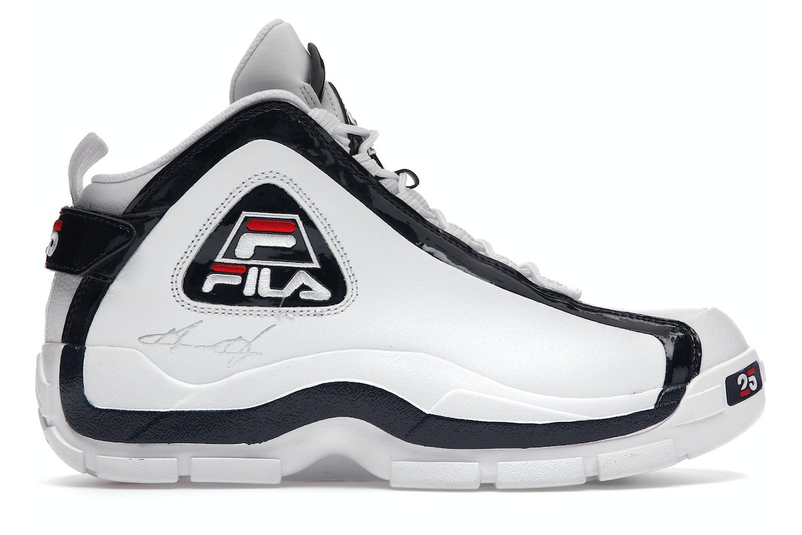 Pre-owned Fila Grant Hill 2 25th Anniversary White In White/ Navy- Red