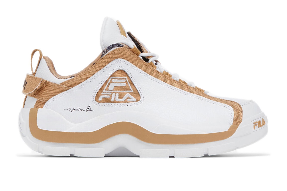 Pre-owned Fila Grant Hill 2 Low 2pac In 165 White/tobacco Brown/black