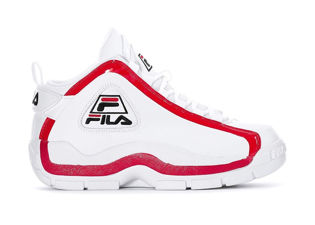 Pre-owned Fila Grant Hill 2 White Red In White/ Red-black