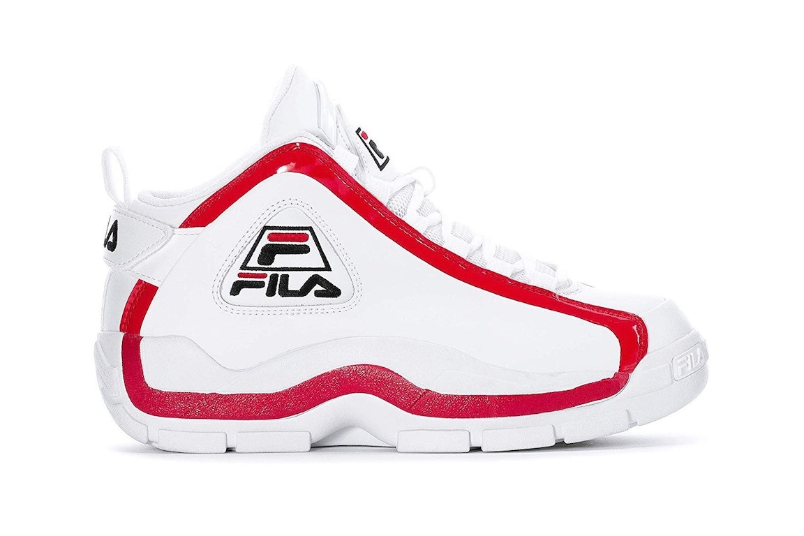 Pre-owned Fila Grant Hill 2 White Red In White/ Red-black