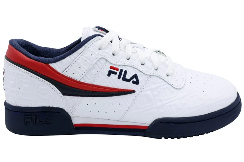 Fila Original Fitness Embossed Logo White Navy Red