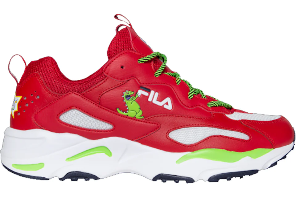Red and discount green fila shoes