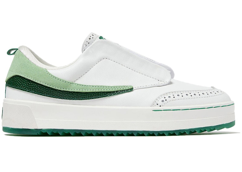 Pre-owned Fila Sanati Sl (women's) Sneakers In White/amazon Green/quiet Green
