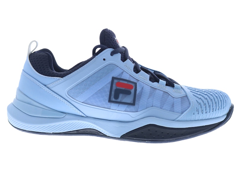 Pre-owned Fila Men's Speedserve Energized Sneakers In Blue/red