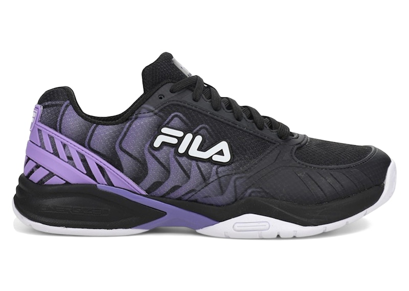 FILA Pre-owned Volley Zone Pbf (women's) Sneakers In Black/aster Purple/white