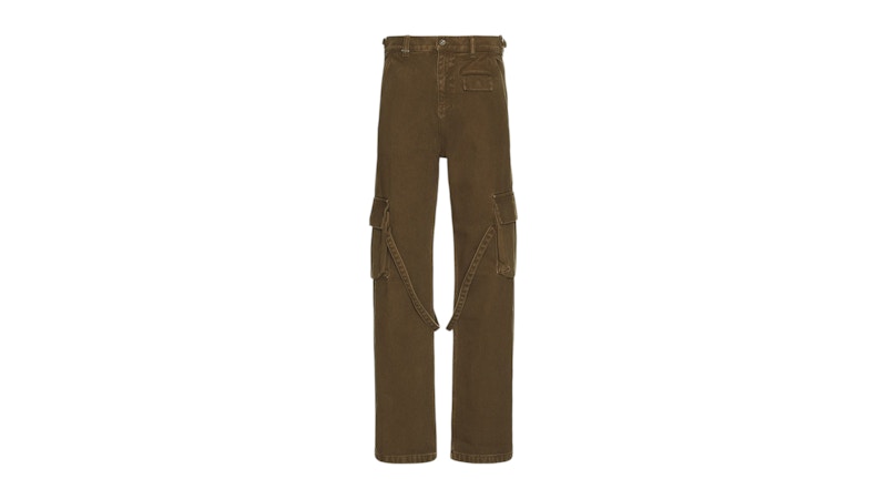 Pre-owned Flâneur Men's Flaneur Phone Pocket Cargo Trousers Pant In Army Green