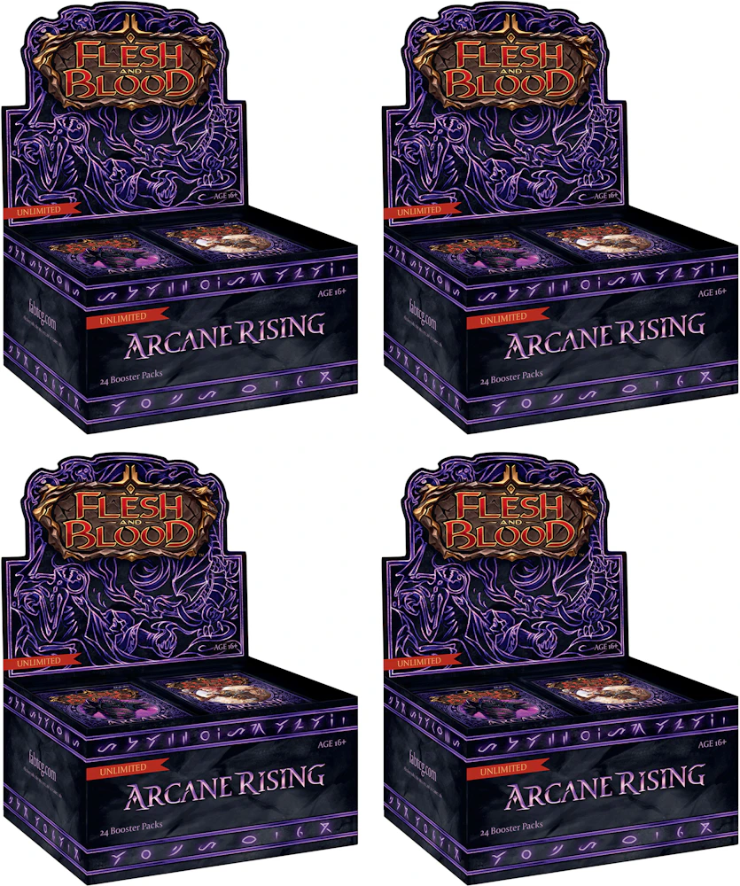 Flesh and Blood TCG Arcane Rising (Unlimited) Booster Box 4x Lot - US