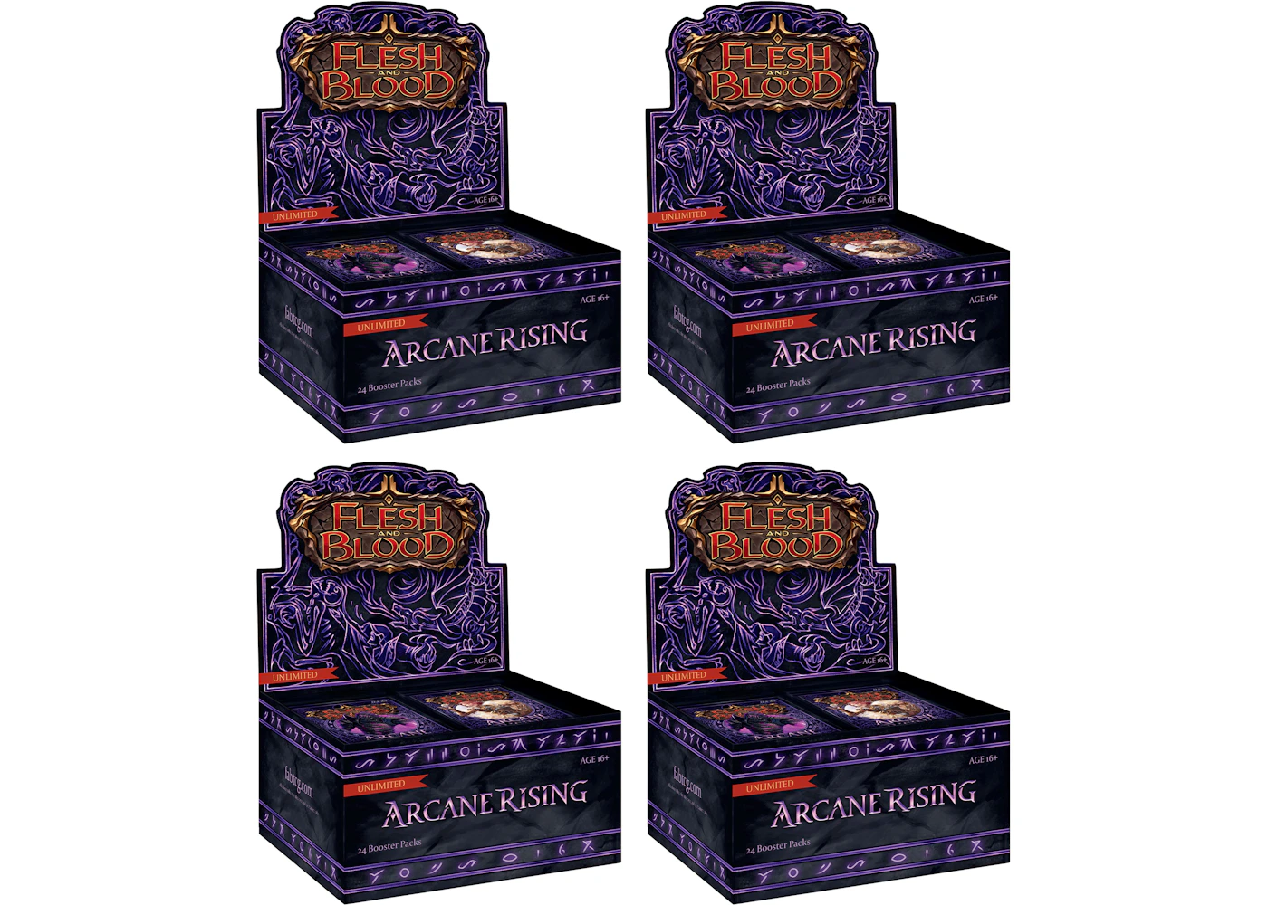 Flesh and Blood TCG Arcane Rising (Unlimited) Booster Box 4x Lot - US Flesh and Blood TCG Arcane Rising (Unlimited) Booster Box 4x Lot - US