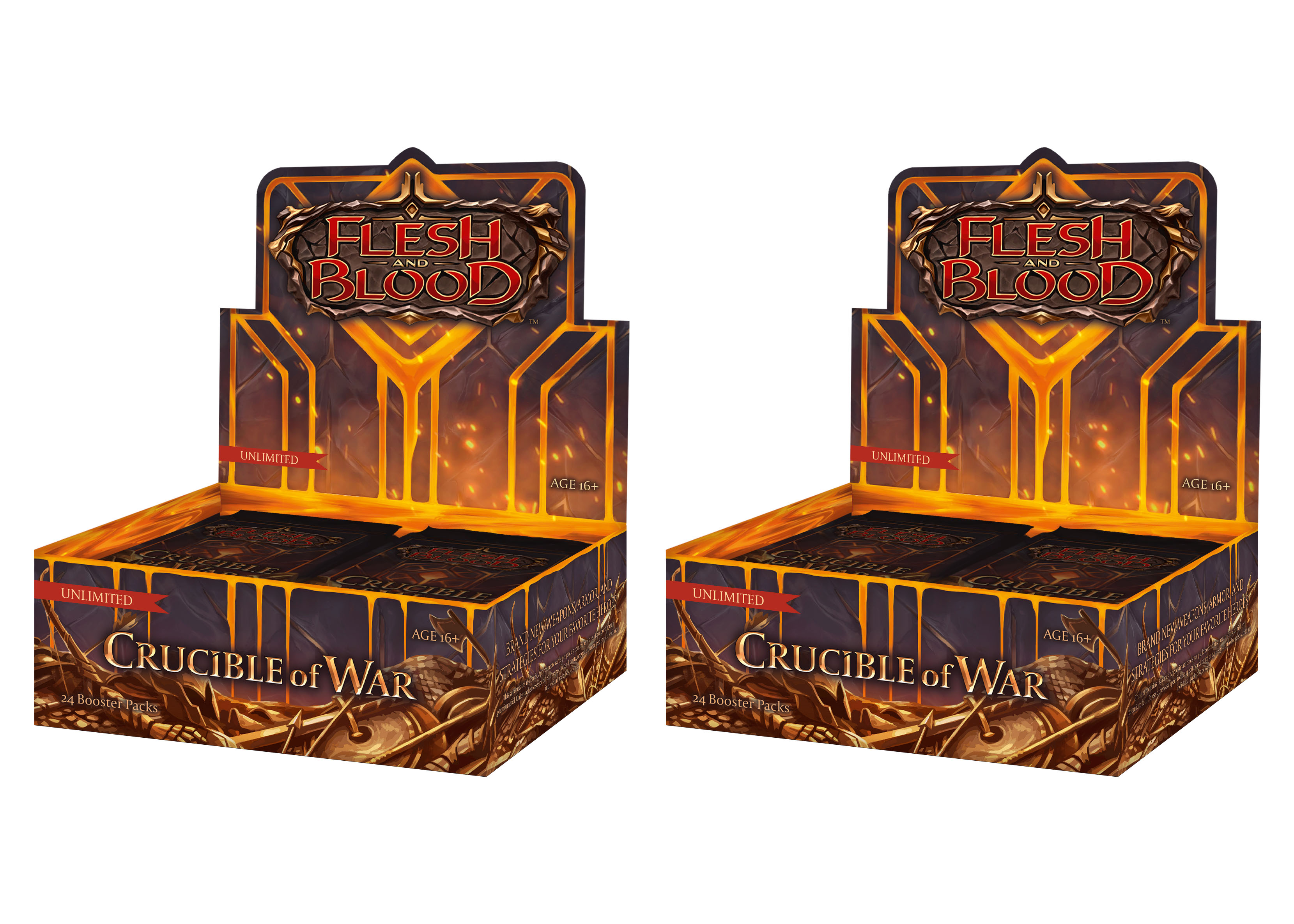 Flesh and Blood TCG Crucible of War (Unlimited) Booster Box 2x Lot