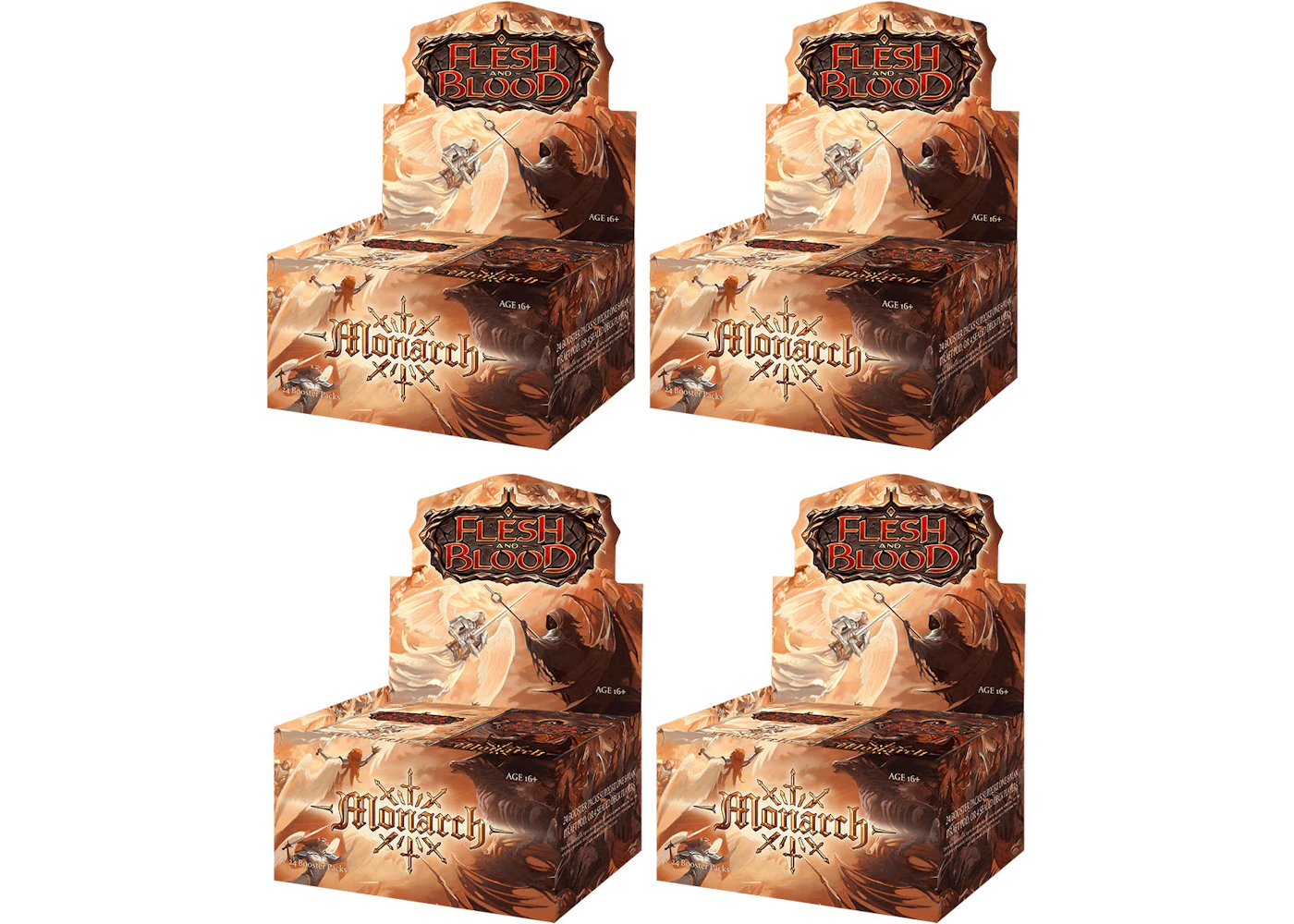 Flesh and Blood TCG Monarch 1st Edition Booster Box 4x Lot - US Flesh and Blood TCG Monarch 1st Edition Booster Box 4x Lot - US