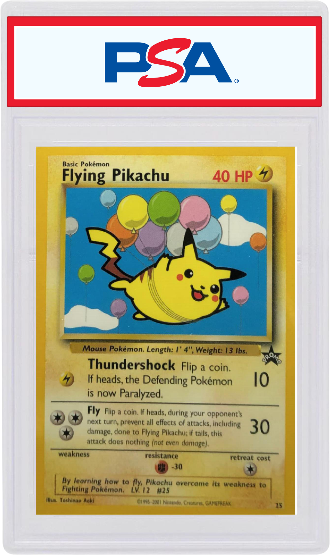 Black Star #25 Promo Card Pokemon Flying Pikachu 