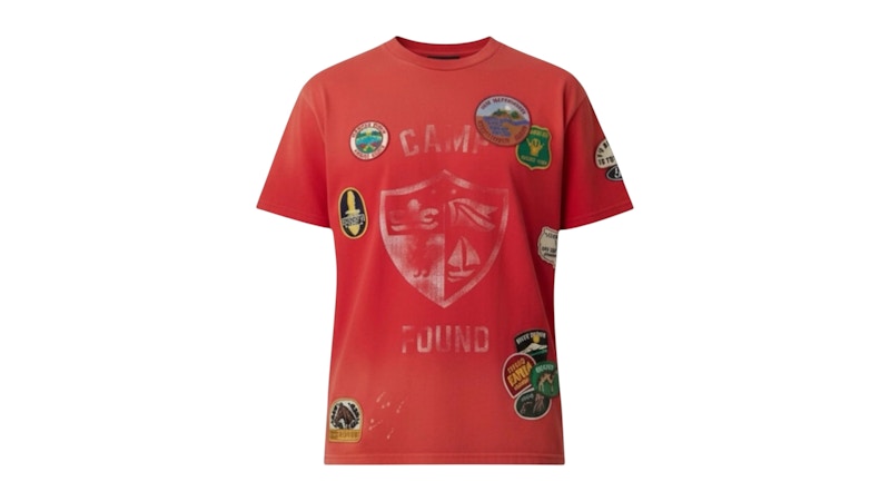 Found Embroidered Patches Camp Tee Red