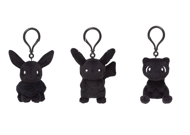 Fragment x Pokemon Pikachu P025 & Eevee P151 & Mew P133 Thunderbolt Project  Mascot Keychain Set