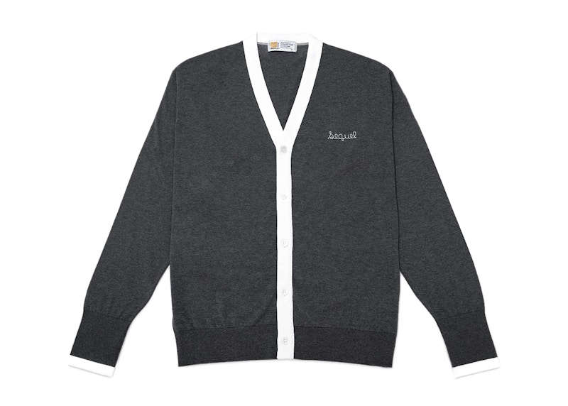 Fragment x Sequel x John Smedley Cardigan Charcoal Men's - SS22 - US