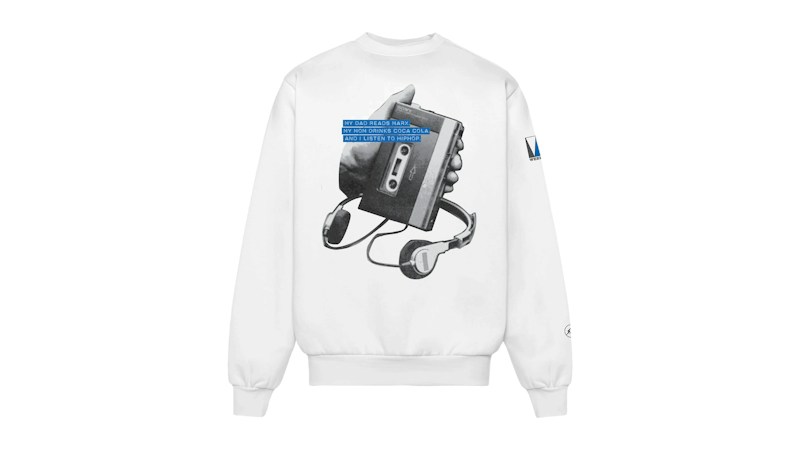 Fragment x Weekend Sequel Tape Recorder Crewneck White/Blue