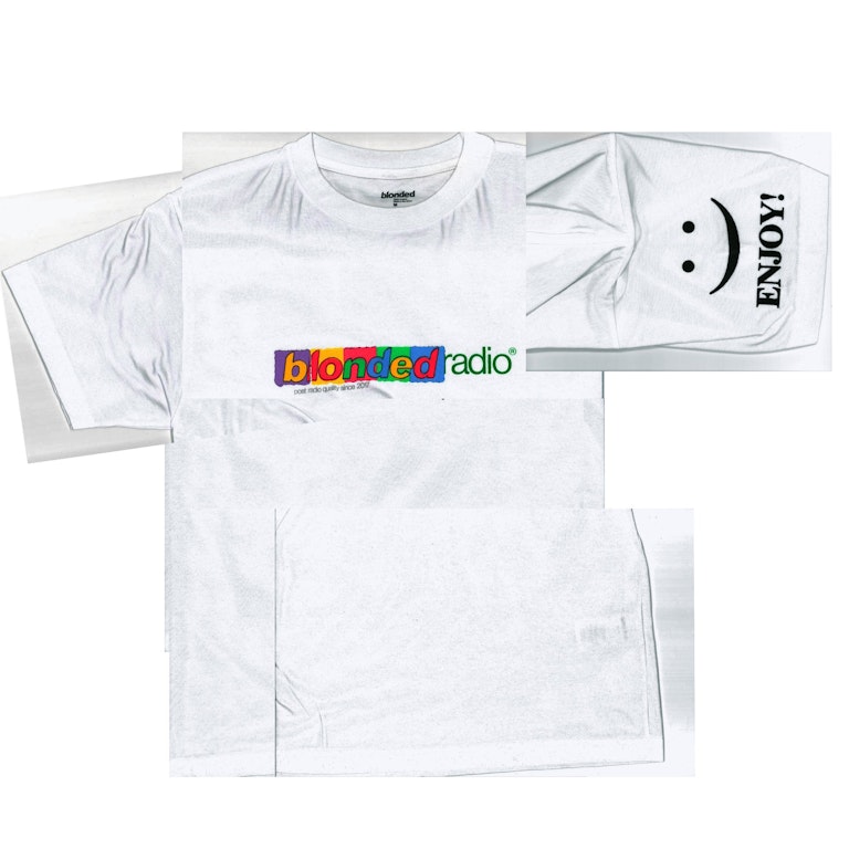 Pre-owned Frank Ocean Blonded Radio New Classic Logo T-shirt White/lsd
