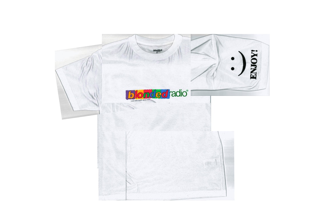 Pre-owned Frank Ocean Blonded Radio New Classic Logo T-shirt White/lsd