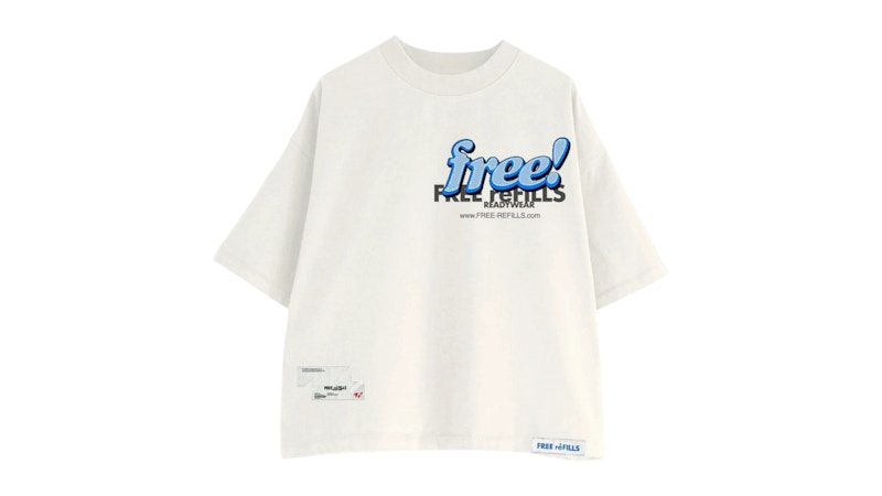 Free Refills Tabloid Tee White