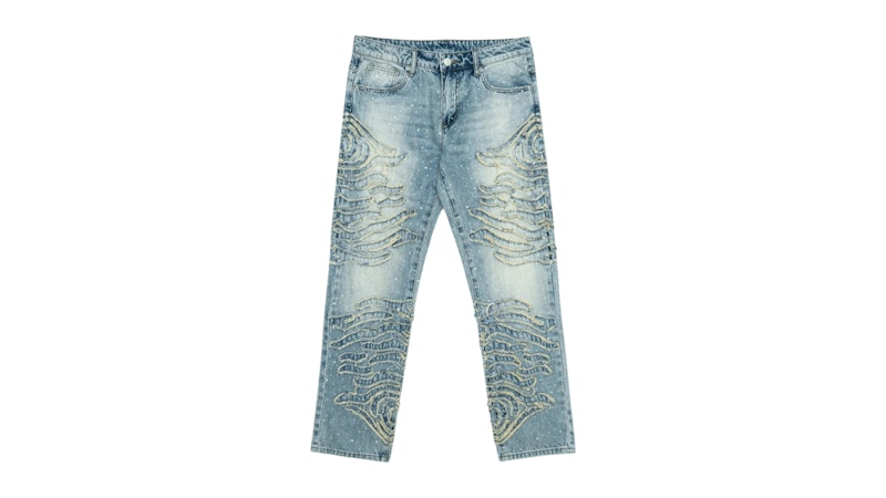 Pantalones de mezclilla Zebra azules con recargas gratis