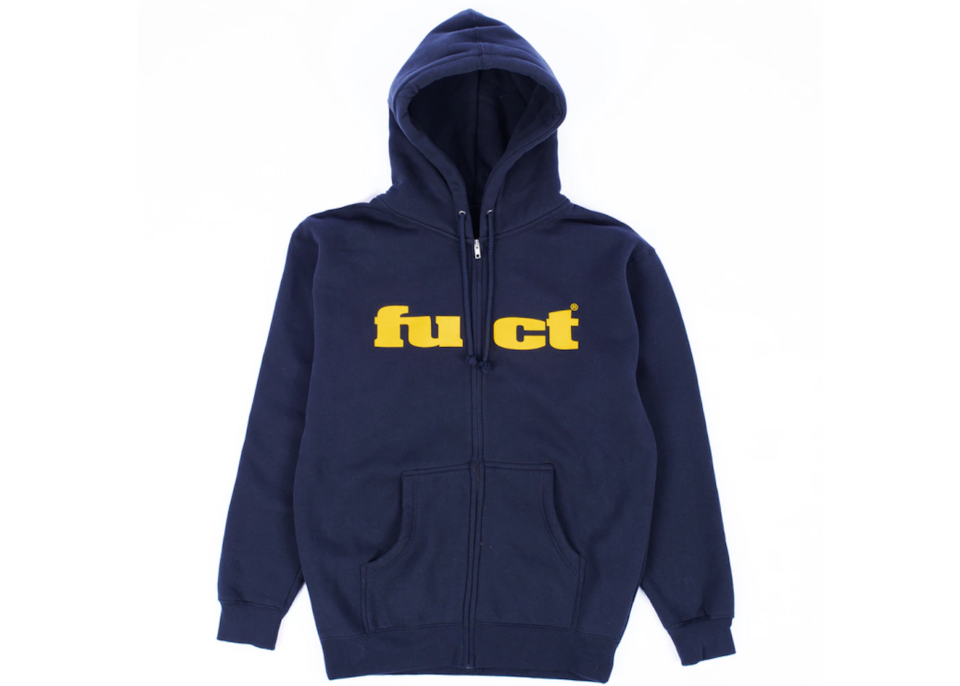 Fuct OG Logo Zip Up Hoodie Navy Men's - SS19 - US Fuct OG Logo Zip Up Hoodie Navy Men's - SS19 - US