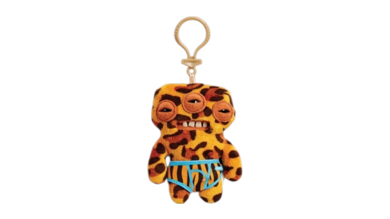 Fuggler Annoyed Alien Leopard Print Keyring Plush