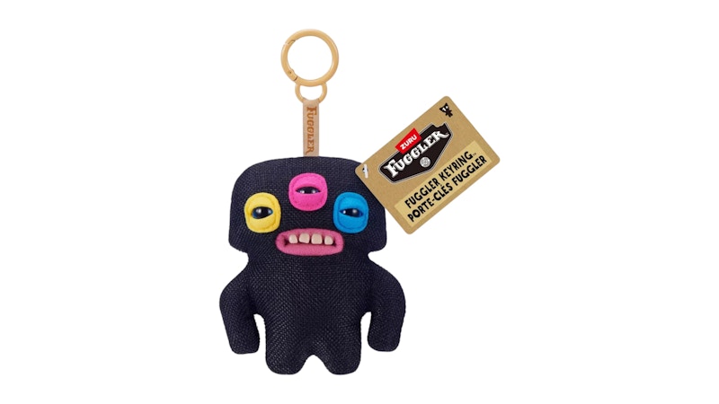 Fuggler Zuru Fuggler Mini Fuggler Annoyed Alien Black 5 Inch Plush Keyring Black