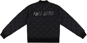 Full Send Camo Logo Quilted Jacket Black