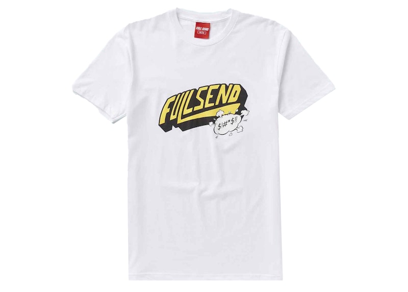 Full Send Comic Tee White