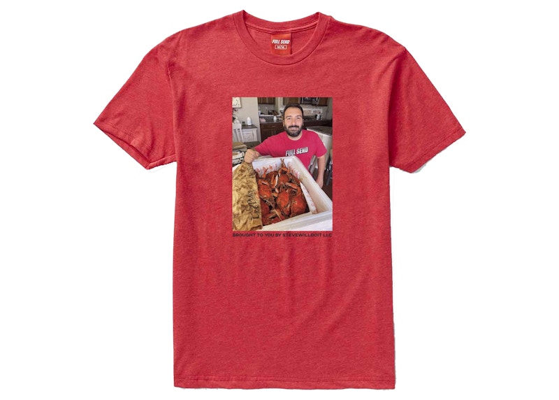 Full Send Crabs Tee Red