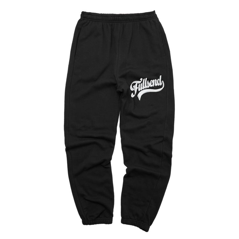 Full Send Cursive Sweatpants Black