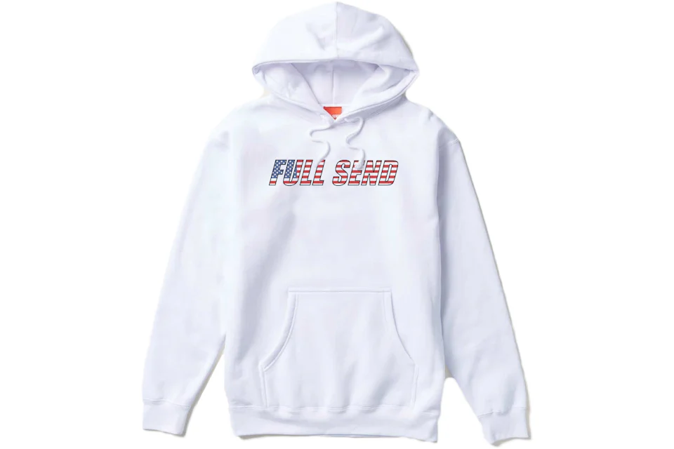 Full Send Fourth of July Hoodie White