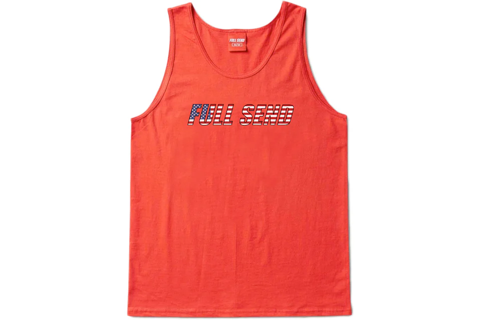 Full Send Fourth of July Tank Red