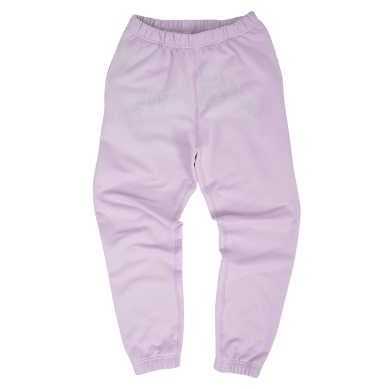 Full Send Full Send Rhinestone Sweatpants Lavender