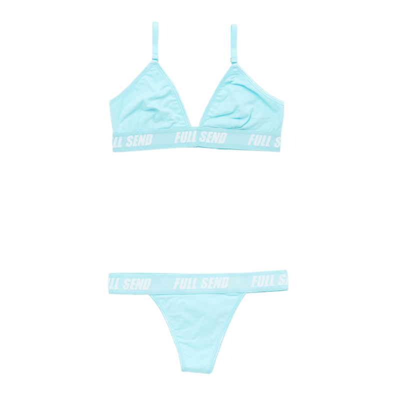Full Send Full Send Triangle Bra Teal