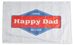 Full Send Happy Dad Flag White