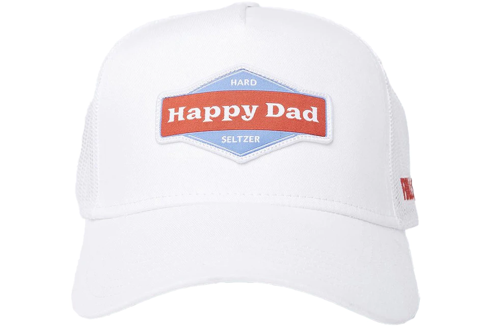 Full Send Happy Dad Hat White