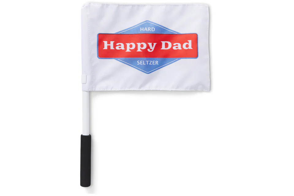 Full Send Happy Dad Mini Flag White