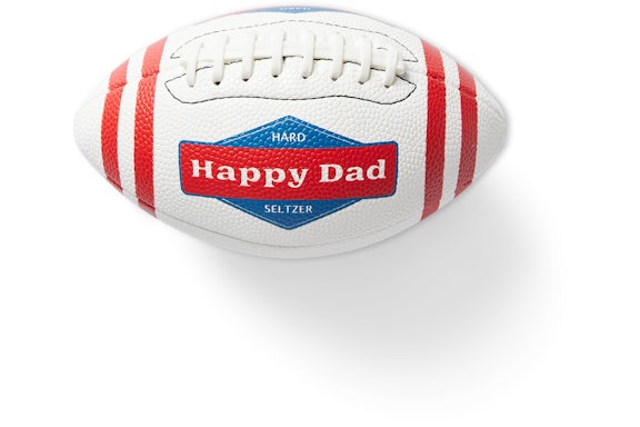 Full Send Happy Dad Mini Football White/Red/Blue