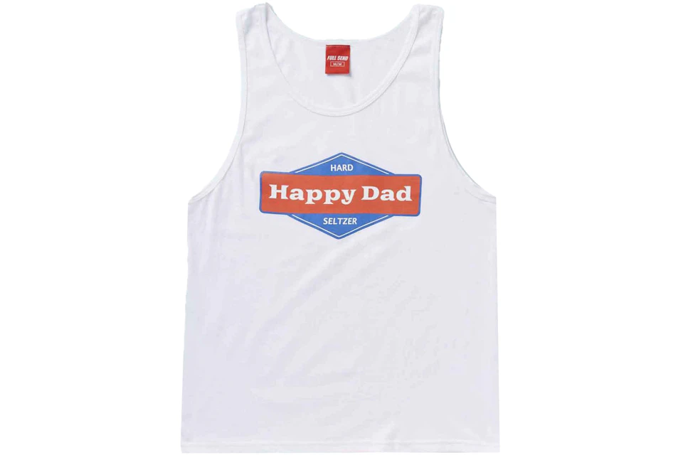 Full Send Happy Dad Tank White