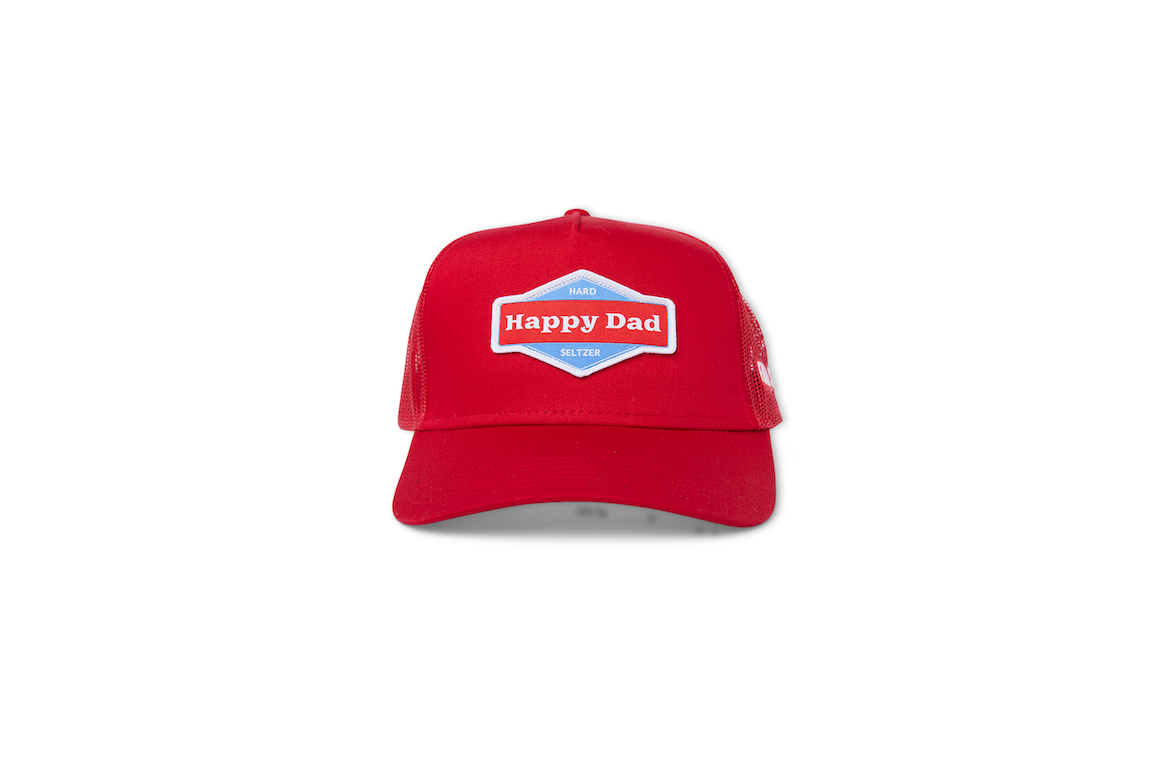 Pre-owned Full Send Happy Dad Trucker Hat Red