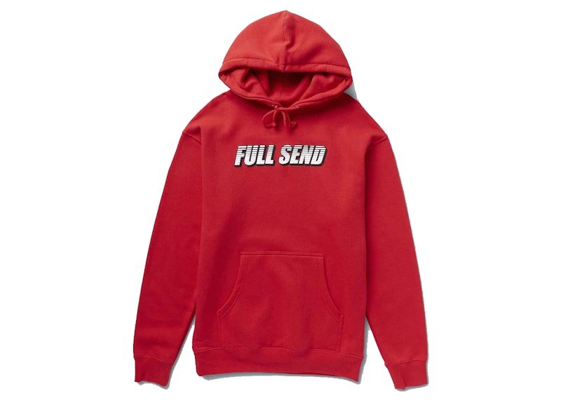 Full Send Lines Hoodie Red