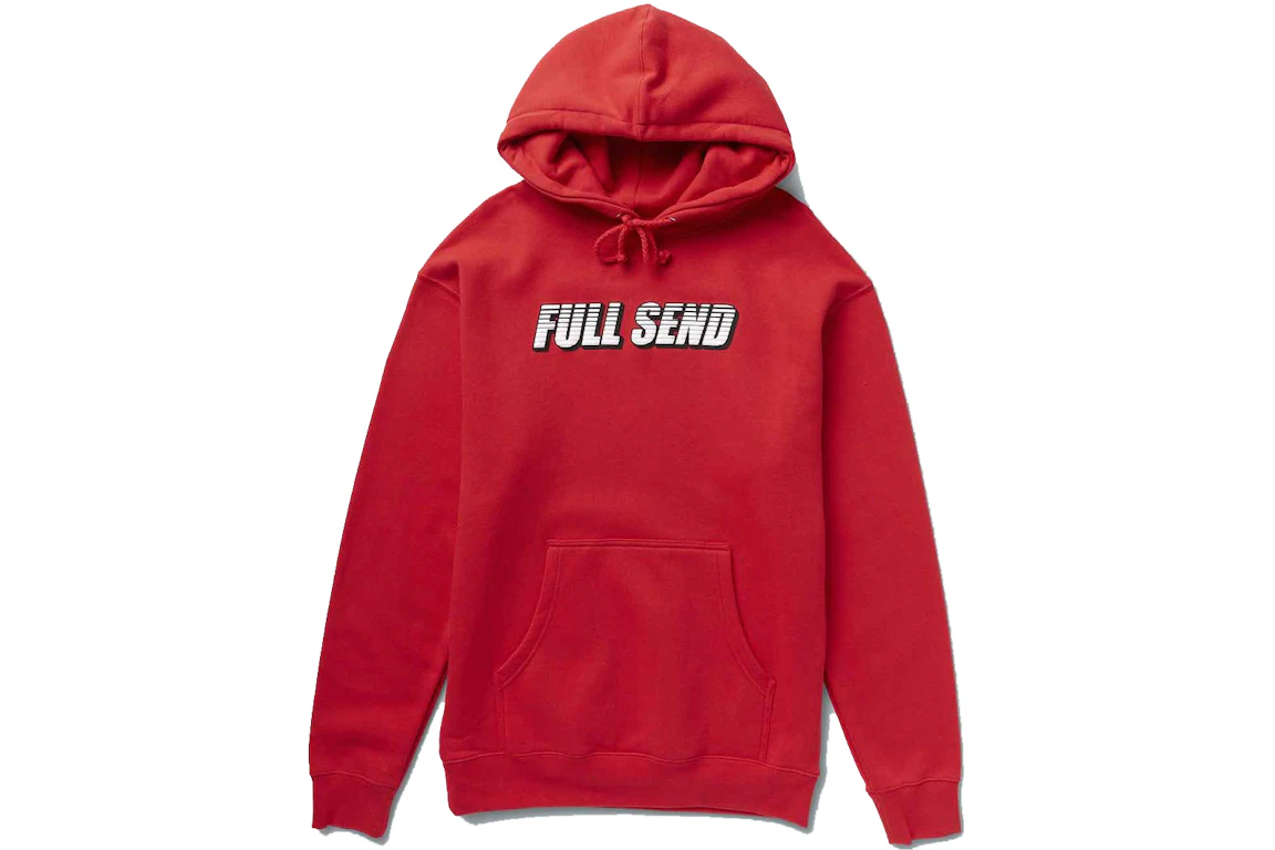 Red full send hoodie Clearance