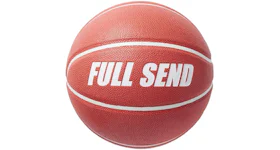 Full Send Logo Basketball Red