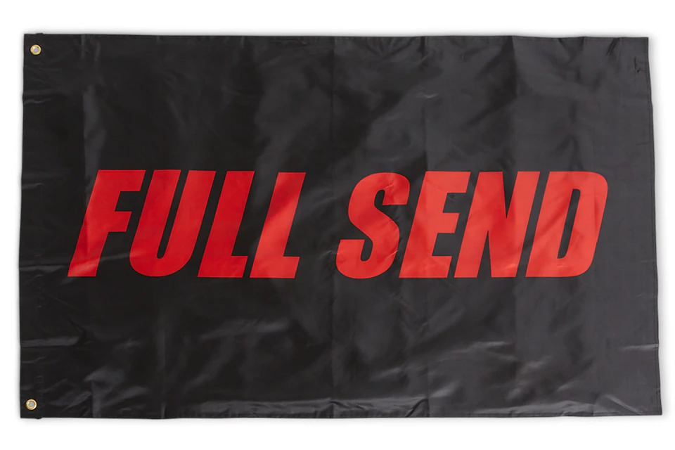 Full Send Logo Flag Black/Red