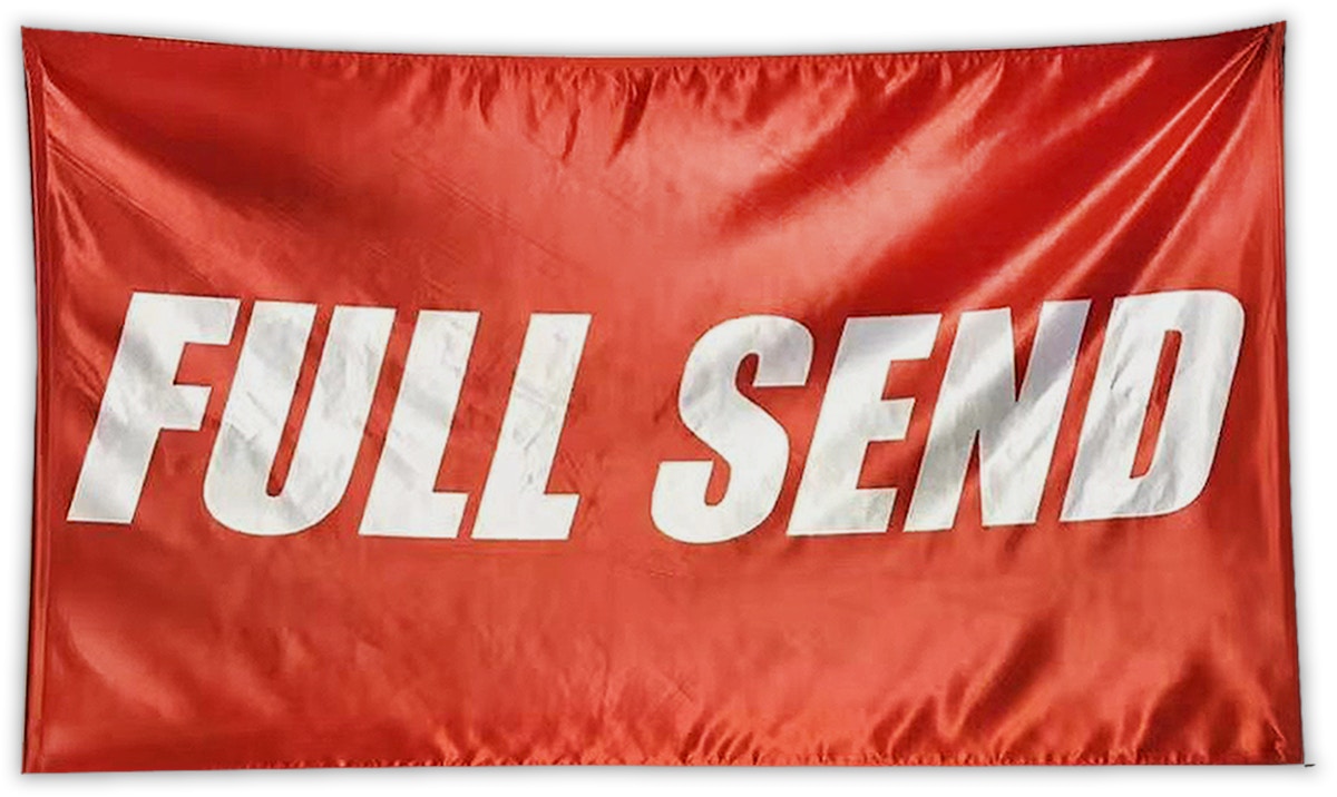Full Send Logo Flag Red - SS21