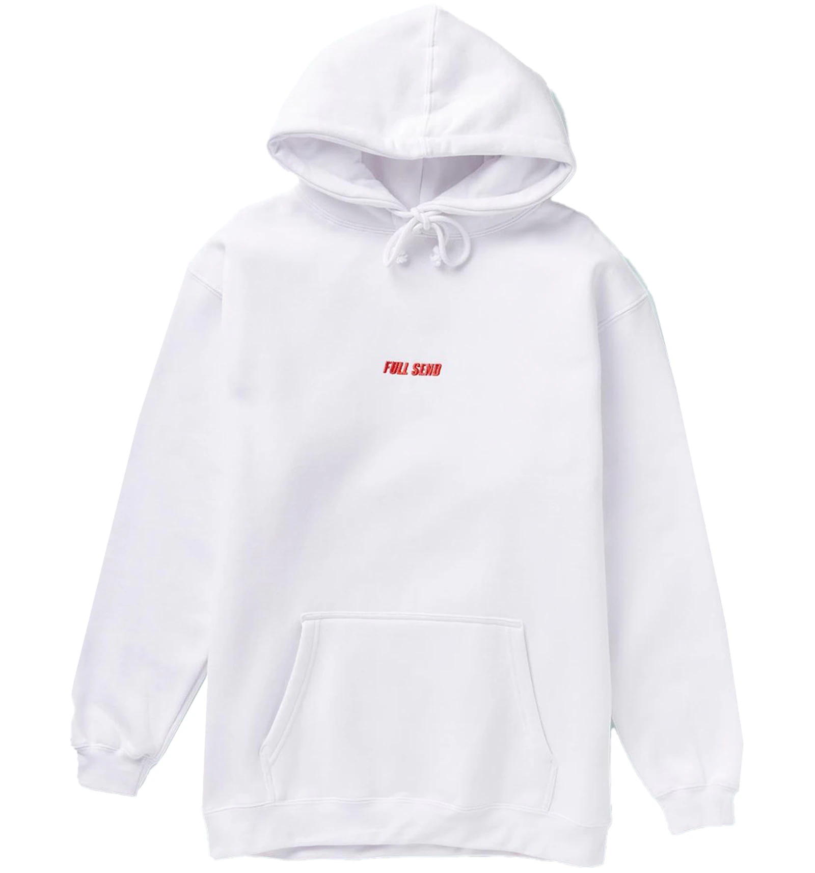 Full send white hoodie Clearance