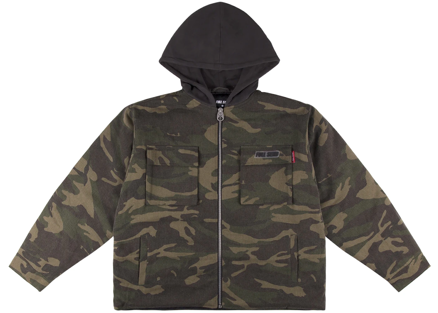 Full Send Motorworks Hooded Camo Jacket Woodland Camo Men's - SS21 - US
