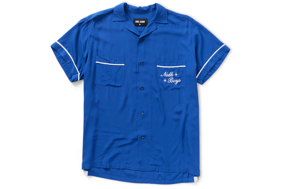 Full Send Nelk Boys Bowling Shirt Blue - FW21 Men's - US